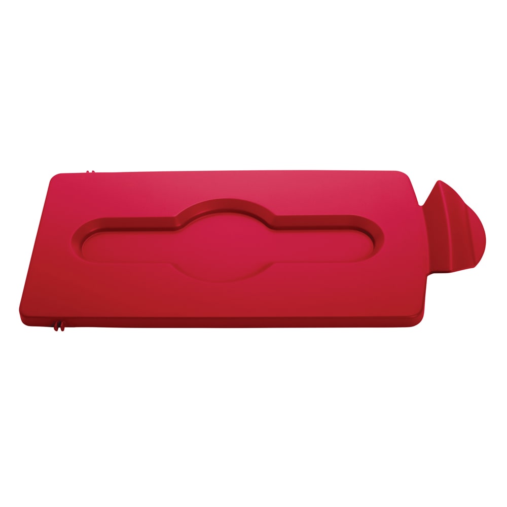 Rubbermaid 2007192 Hinged Lid Insert for 23 gal Slim Jim® Recycling Containers - 16 1/2" x 8", Red