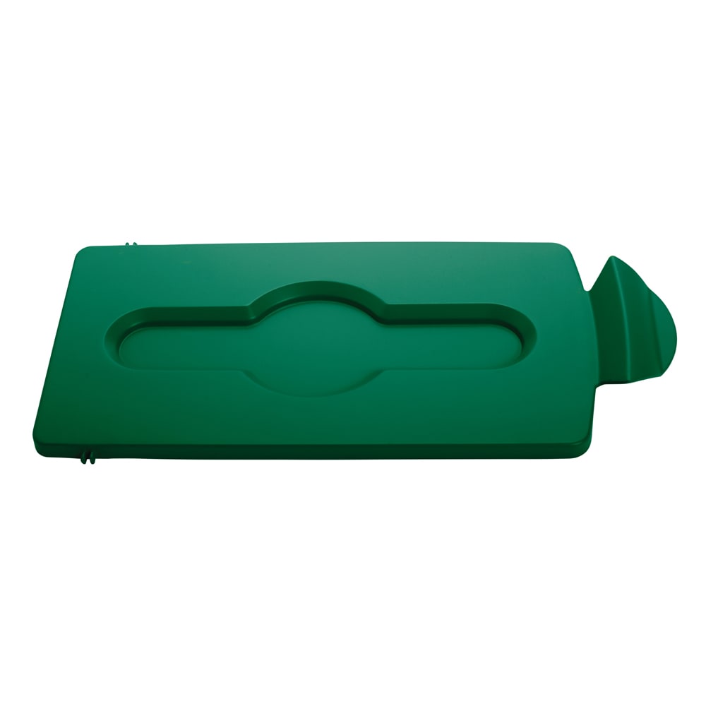 Rubbermaid 2007884 Hinged Lid Insert for 23 gal Slim Jim® Recycling Containers - 16 1/2" x 8", Green