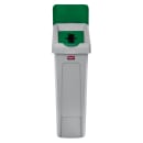 Rubbermaid 2007887 Hinged Lid Insert for 23 gal Slim Jim® Recycling Containers - Mixed Materials, 16 1/2" x 8", Green thumbnail 4