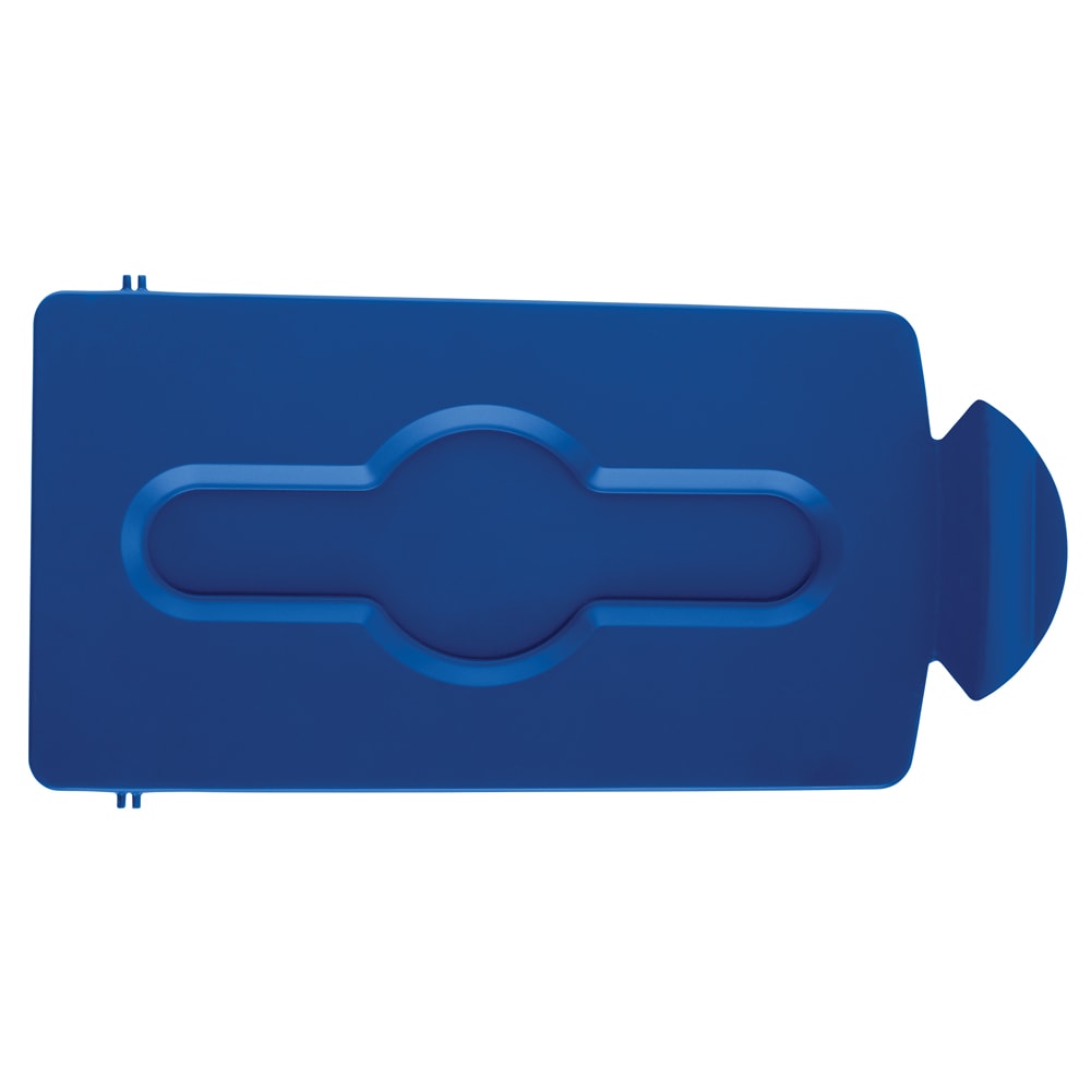 Rubbermaid 2007888 Hinged Lid Insert for 23 gal Slim Jim® Recycling Containers - 16 1/2" x 8", Blue