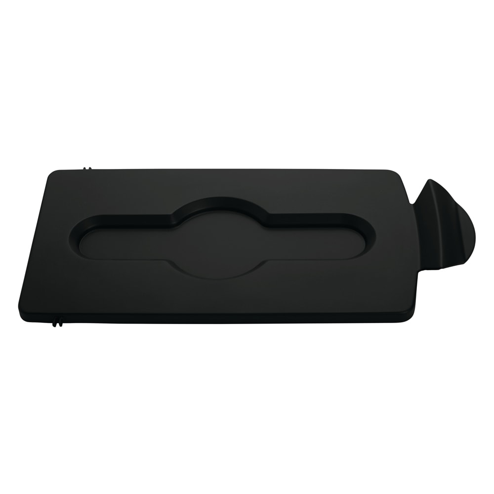 Rubbermaid 2007892 Hinged Lid Insert for 23 gal Slim Jim® Recycling Containers - 16 1/2" x 8", Black