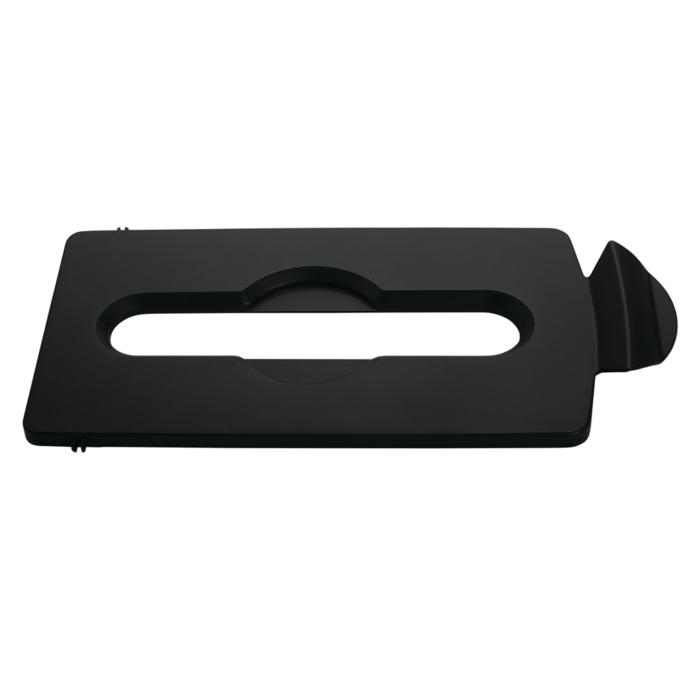 Rubbermaid 2007894 Hinged Lid Insert for 23 gal Slim Jim® Recycling Containers - Paper, 16 1/2" x 8", Black