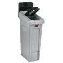 Rubbermaid 2007895 Hinged Lid Insert for 23 gal Slim Jim® Recycling Containers - Mixed Materials, 16 1/2" x 8", Black thumbnail 3