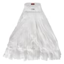 Rubbermaid 2025506 20 oz Disposable Wet Mop Head - 5" Headband, Non-Woven Polyester/Rayon Blend, White thumbnail 2