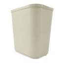 Rubbermaid FG254300BEIG 28 qt Rectangle Waste Basket - Plastic, Beige thumbnail 2