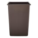 Rubbermaid FG256B00BRN 56 gallon Commercial Trash Can - Plastic, Rectangular thumbnail 2