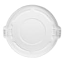 Rubbermaid FG260900WHT Round Flat Top Trash Can Lid - Plastic, White thumbnail 2