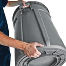 Rubbermaid FG261000GRAY 10 gallon Brute Trash Can - Plastic, Round thumbnail 5