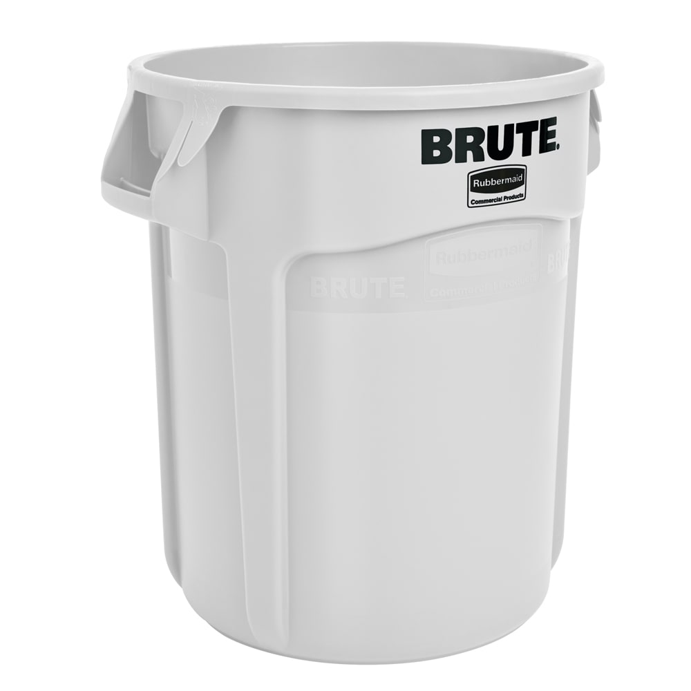 Rubbermaid FG262000WHT 20 gallon Brute Trash Can - Plastic, Round