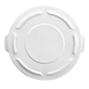Rubbermaid FG263100WHT Round Flat Top Trash Can Lid - Plastic, White thumbnail 2