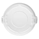 Rubbermaid FG263100WHT Round Flat Top Trash Can Lid - Plastic, White thumbnail 3