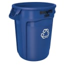 Rubbermaid FG263273BLUE 32 gal Multiple Material Recycle Bin - Indoor/Outdoor thumbnail 3