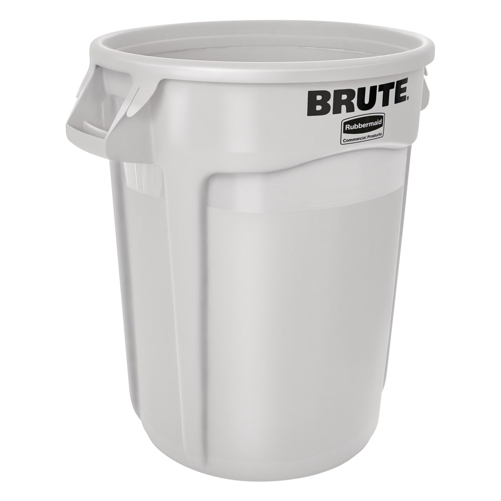 Rubbermaid FG263200WHT 32 gallon Brute Trash Can - Plastic, Round