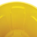 Rubbermaid FG263200YEL 32 gallon Brute Trash Can - Plastic, Round thumbnail 2
