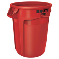 Rubbermaid FG263200YEL 32 gallon Brute Trash Can - Plastic, Round thumbnail 6