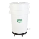 Rubbermaid FG263600WHT 32 gal ProSave BRUTE Container with Dolly - White thumbnail 2
