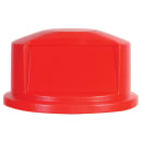 Rubbermaid FG263788RED Round Dome Trash Can Lid - Plastic, Red thumbnail 2