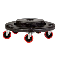 Rubbermaid FG264000BLA Round Plastic Trash Can Dolly w/ Raised Center & 250 lb Capacity thumbnail 8