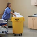 Rubbermaid FG264360YEL 44 gallon Brute Trash Can - Plastic, Round thumbnail 3