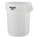 Rubbermaid FG264300WHT 44 gallon Brute Trash Can - Plastic, Round thumbnail 2