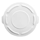 Rubbermaid FG264560WHT Round Flat Top Trash Can Lid - Plastic, White thumbnail 2