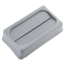 Rubbermaid FG267360GRAY Rectangle Swing Top Trash Can Lid - Plastic, Gray thumbnail 3