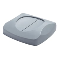 Rubbermaid FG268988BEIG Square Swing Top Trash Can Lid - Plastic, Beige thumbnail 3