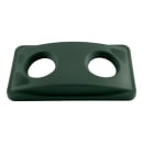 Rubbermaid FG269288GRN Rectangle Recycling Trash Can Lid - Plastic, Green thumbnail 2