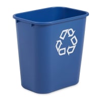 Rubbermaid FG295573BLUE 3 2/5 gal Multiple Material Recycle Bin - Indoor thumbnail 6