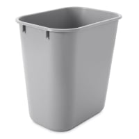Rubbermaid FG295500BEIG 13 5/8 qt Rectangle Waste Basket - Plastic, Beige thumbnail 2