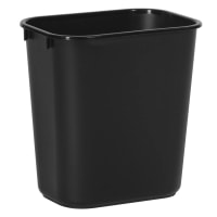 Rubbermaid FG295500BEIG 13 5/8 qt Rectangle Waste Basket - Plastic, Beige thumbnail 3