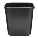 Rubbermaid FG295500BLA 13 5/8 qt Rectangle Waste Basket - Plastic, Black thumbnail 2