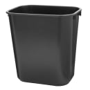 Rubbermaid FG295500BLA 13 5/8 qt Rectangle Waste Basket - Plastic, Black thumbnail 3