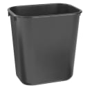 Rubbermaid FG295500BLA 13 5/8 qt Rectangle Waste Basket - Plastic, Black thumbnail 4