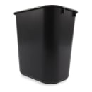 Rubbermaid FG295500BLA 13 5/8 qt Rectangle Waste Basket - Plastic, Black thumbnail 6