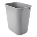 Rubbermaid FG295500GRAY 13 5/8 qt Rectangle Waste Basket - Plastic, Gray thumbnail 3