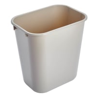 Rubbermaid FG295500GRAY 13 5/8 qt Rectangle Waste Basket - Plastic, Gray thumbnail 5