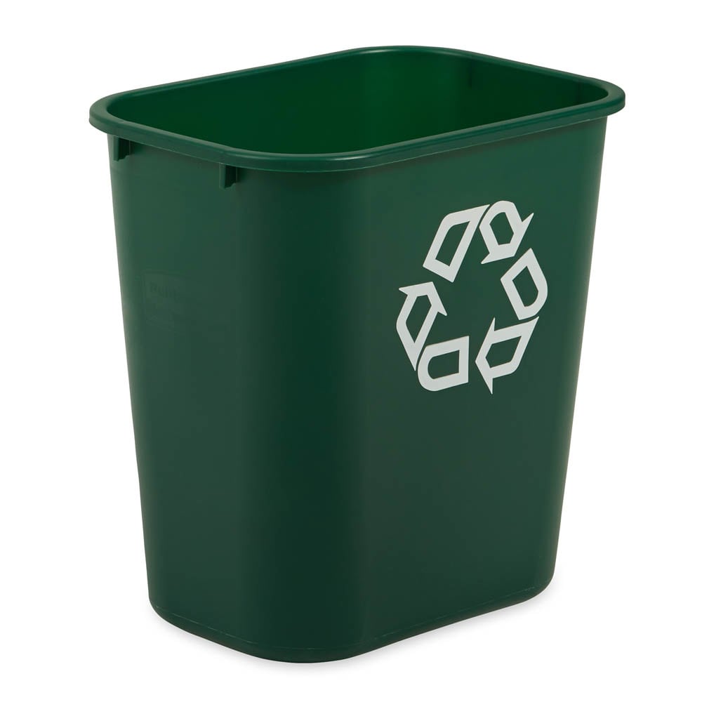 Rubbermaid FG295606GRN 7 gal Multiple Material Recycle Bin - Indoor