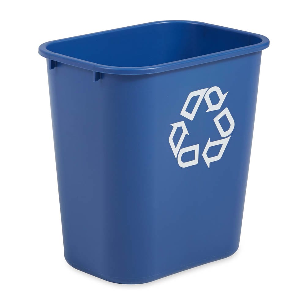 Rubbermaid FG295673BLUE 7 gal Multiple Material Recycle Bin - Indoor