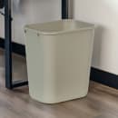 Rubbermaid FG295600BEIG 28 1/8 qt Rectangle Waste Basket - Plastic, Beige thumbnail 2