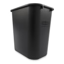 Rubbermaid FG295600BLA 28 1/8 qt Rectangle Waste Basket - Plastic, Black thumbnail 2