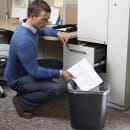 Rubbermaid FG295600BLA 28 1/8 qt Rectangle Waste Basket - Plastic, Black thumbnail 3