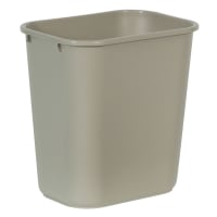Rubbermaid FG295600BLA 28 1/8 qt Rectangle Waste Basket - Plastic, Black thumbnail 4