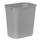 Rubbermaid FG295600GRAY 28 1/8 qt Rectangle Waste Basket - Plastic, Gray thumbnail 4