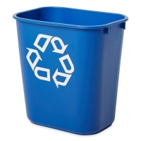 Rubbermaid FG295773BLUE 10 3/10 gal Multiple Material Recycle Bin - Indoor thumbnail 5