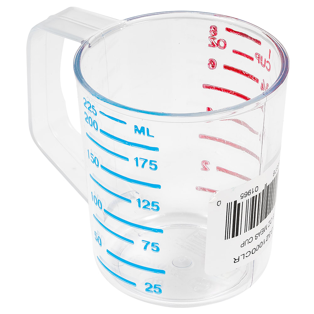 Rubbermaid FG321000CLR 1 cup Bouncer Measuring Cup - Clear Poly