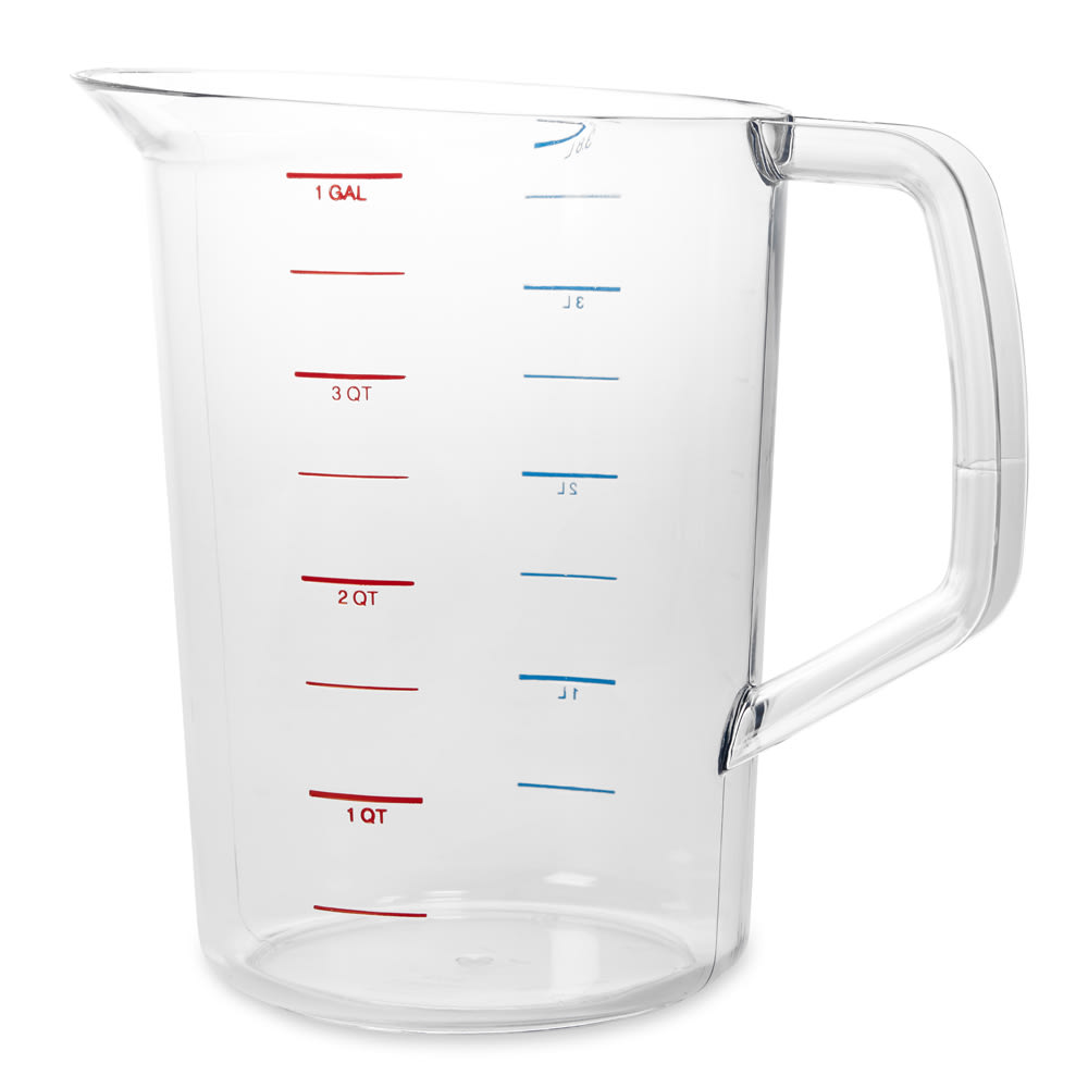 Rubbermaid FG321800CLR 4 qt Bouncer Measuring Cup - Clear Poly