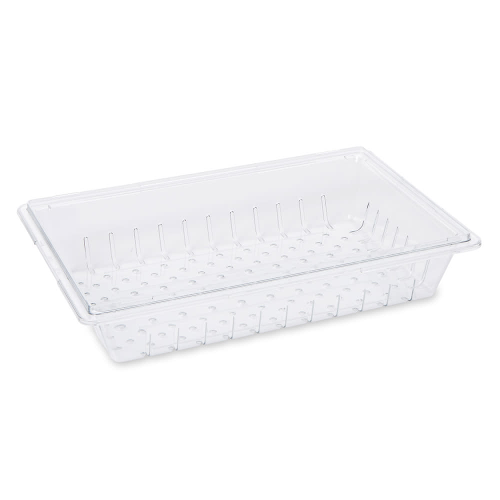 Rubbermaid FG330300CLR Colander/Drain Tray - Fits 26x18x5" Food/Tote Box, Clear