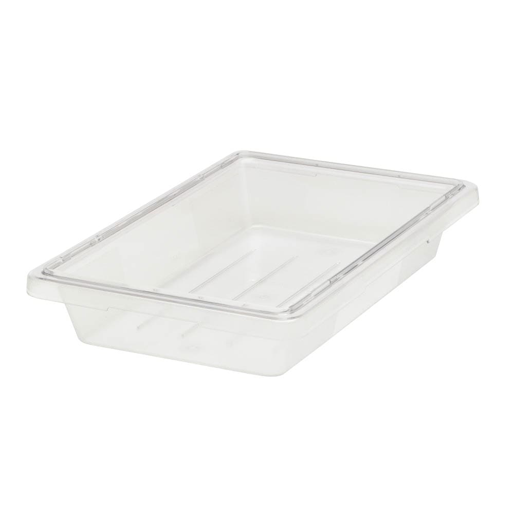 Rubbermaid FG330400CLR 5 gal Food/Tote Box - 18x12x9" Clear Poly