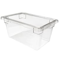 Rubbermaid FG330400CLR 5 gal Food/Tote Box - 18x12x9" Clear Poly thumbnail 2